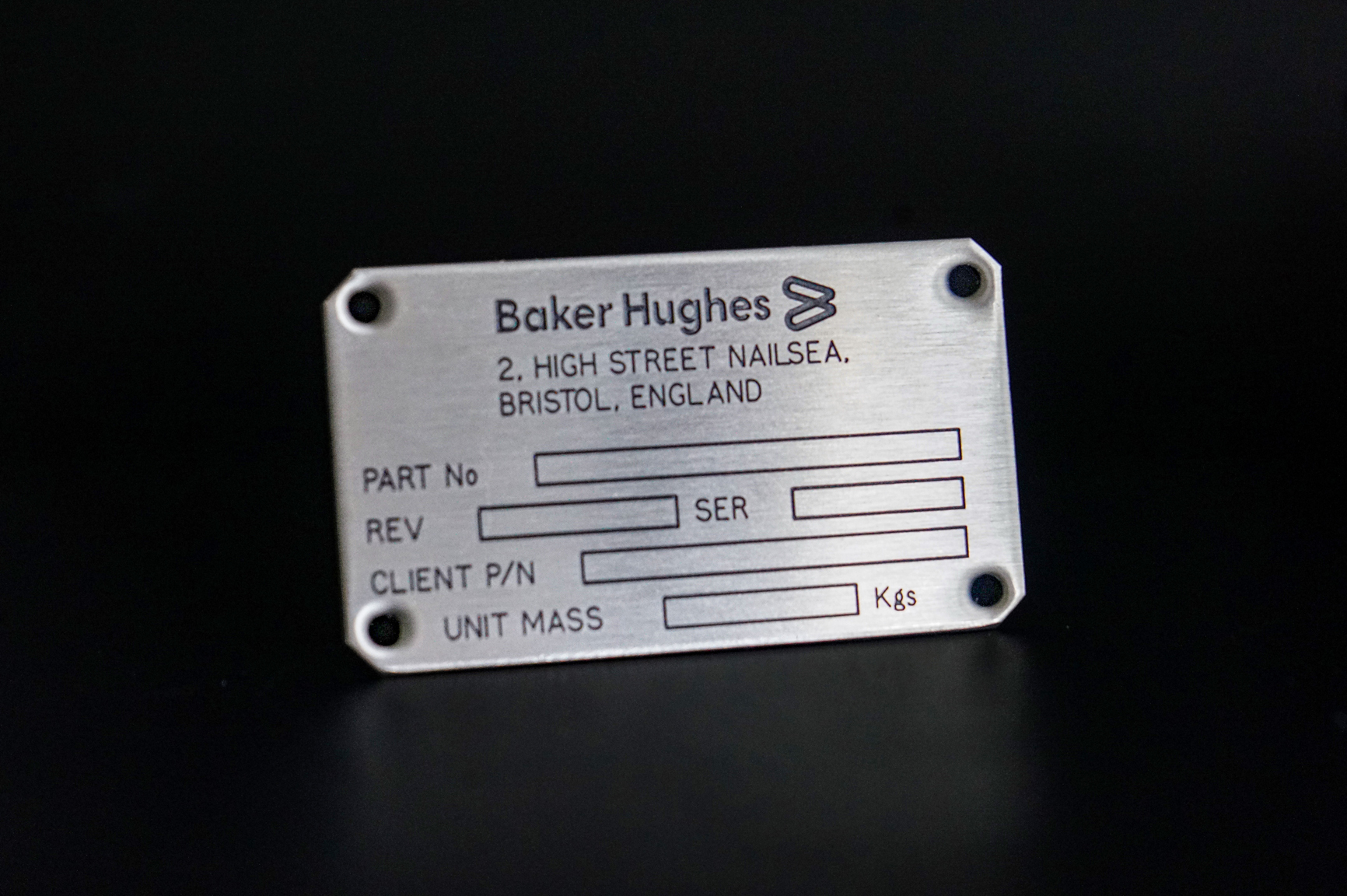 Serial Number & Asset Tags in Porthgwarra industrial identification plate example