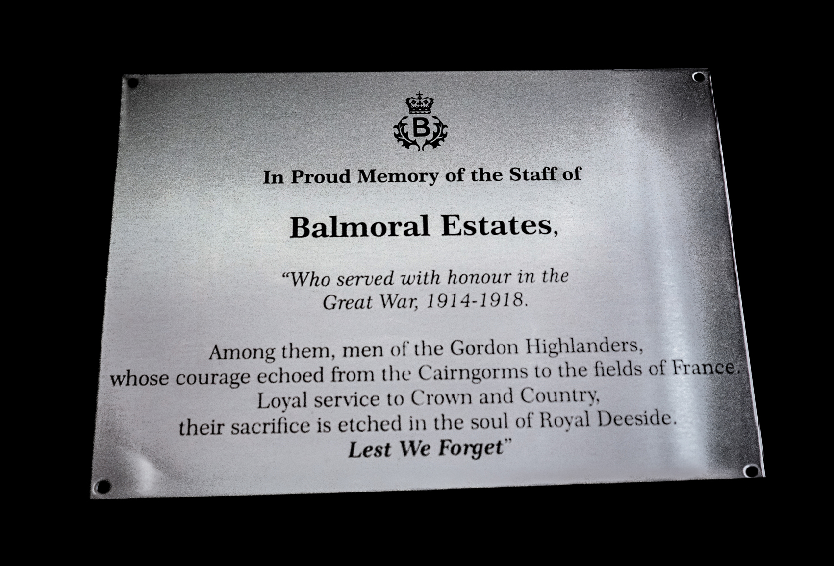 Machinery Rating Plates in Cripplesease serial tag example