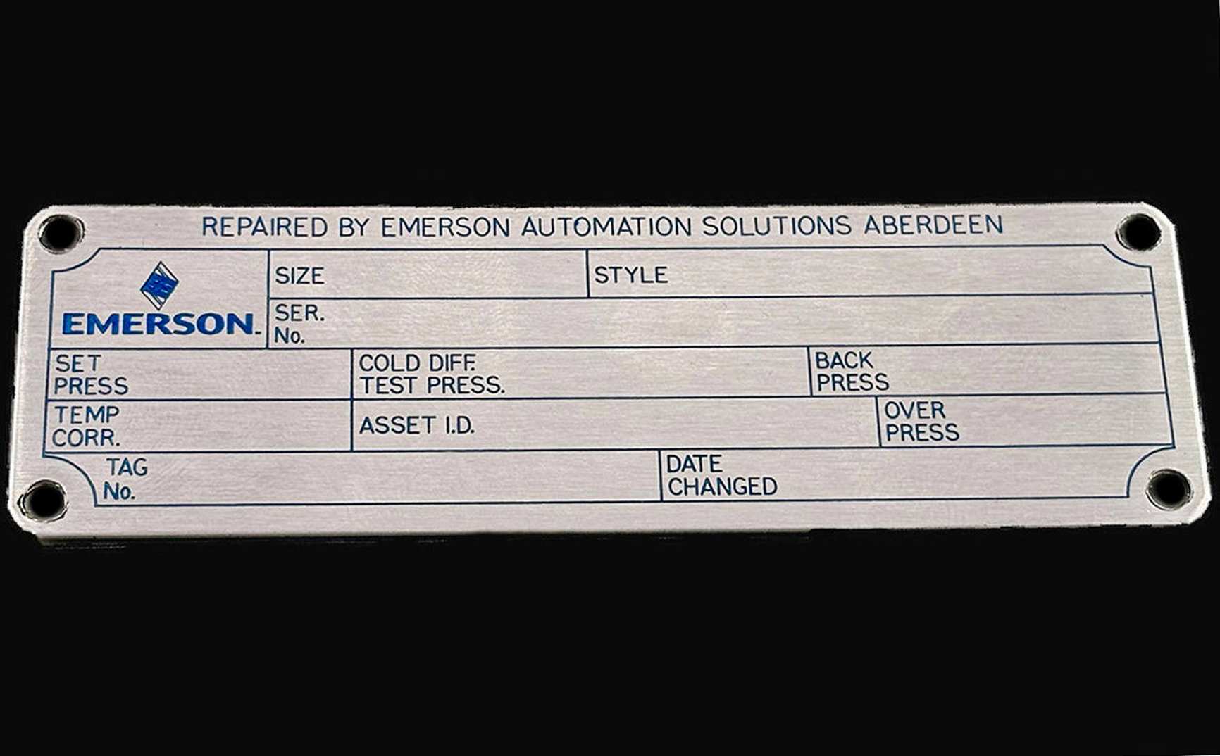 Machinery Rating Plates in Cripplesease example